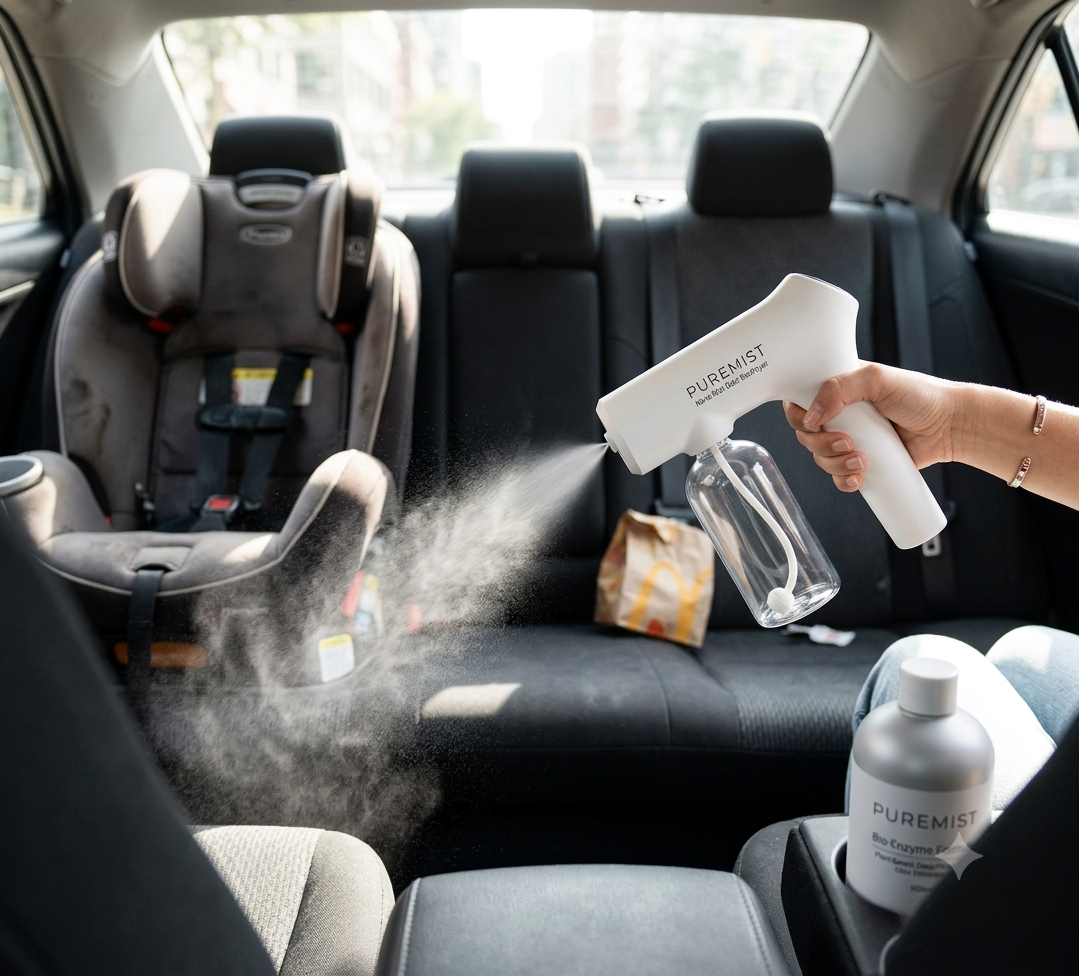 PureMist Nano-Mist Odor Eliminator — Bio-Enzyme Deodorizer for Cars, Gear & Home